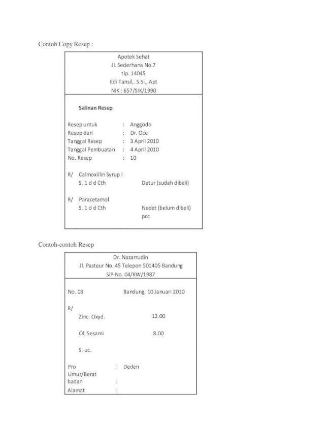 Detail Contoh Salinan Resep Nomer 45