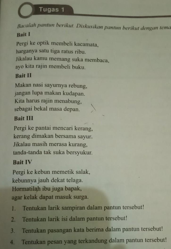 Detail Contoh Sampiran Pada Pantun Nomer 4