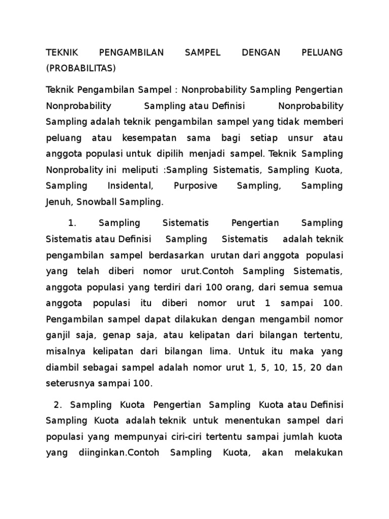 Detail Contoh Sampling Sistematis Nomer 51