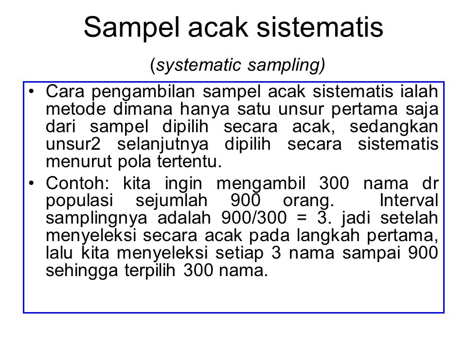 Detail Contoh Sampling Sistematis Nomer 8