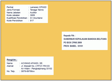 Detail Contoh Sampul Surat Lamaran Nomer 46