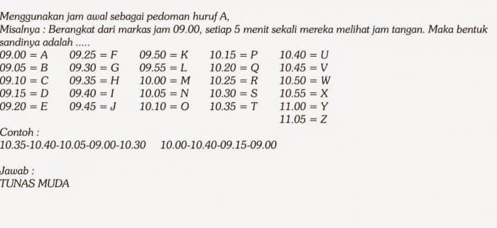 Detail Contoh Sandi Angka Nomer 51