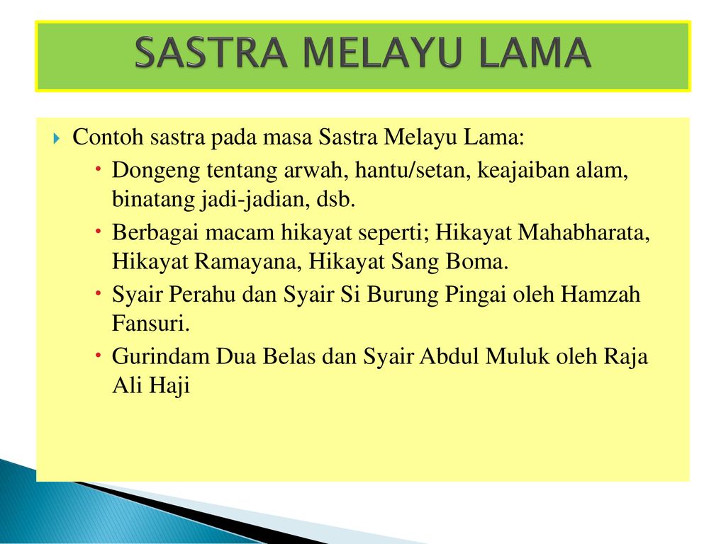 Detail Contoh Sastra Lama Nomer 11