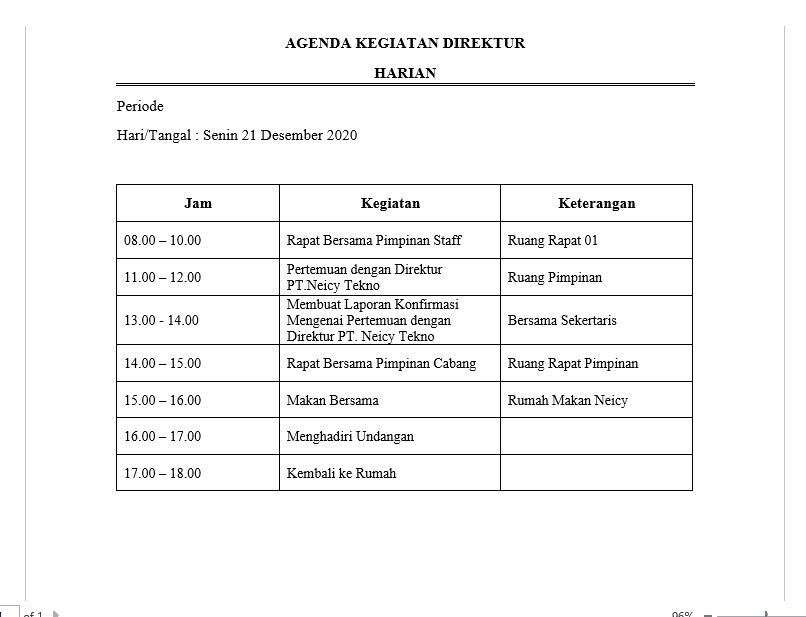 Detail Contoh Schedule Harian Nomer 23