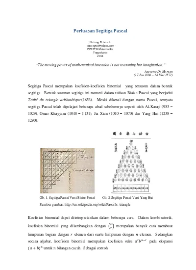 Detail Contoh Segitiga Pascal Nomer 44