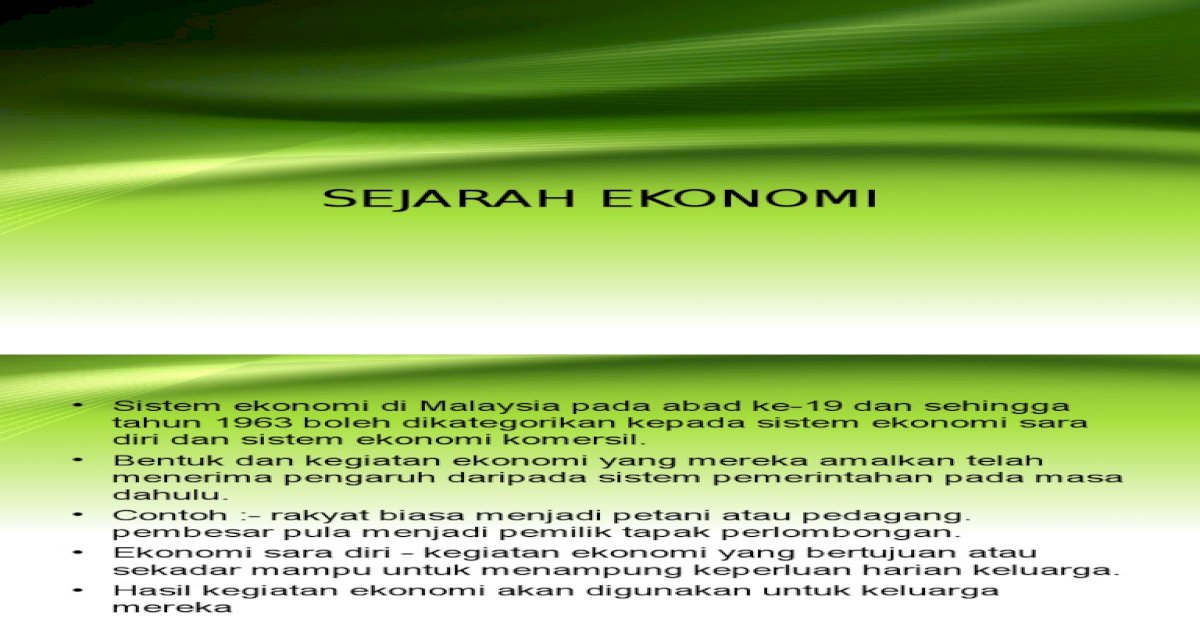 Detail Contoh Sejarah Ekonomi Nomer 10