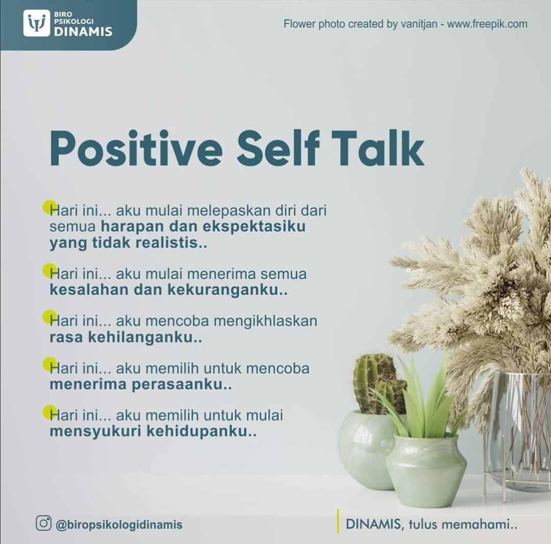 Detail Contoh Self Talk Positif Nomer 15