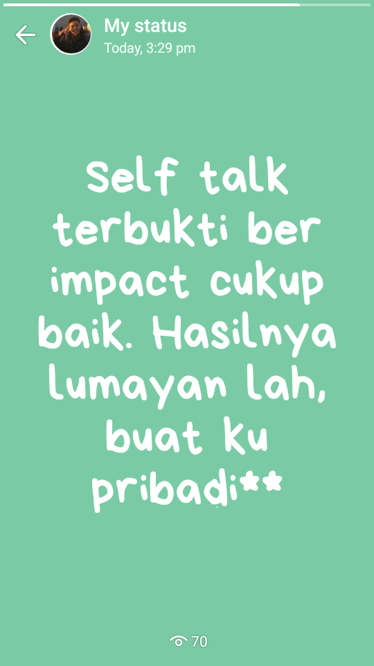 Detail Contoh Self Talk Positif Nomer 27