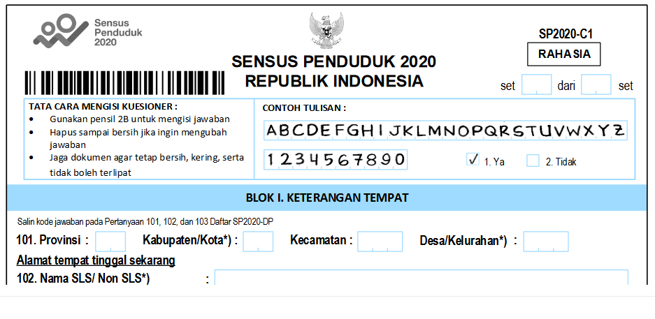 Detail Contoh Sensus Penduduk Nomer 6