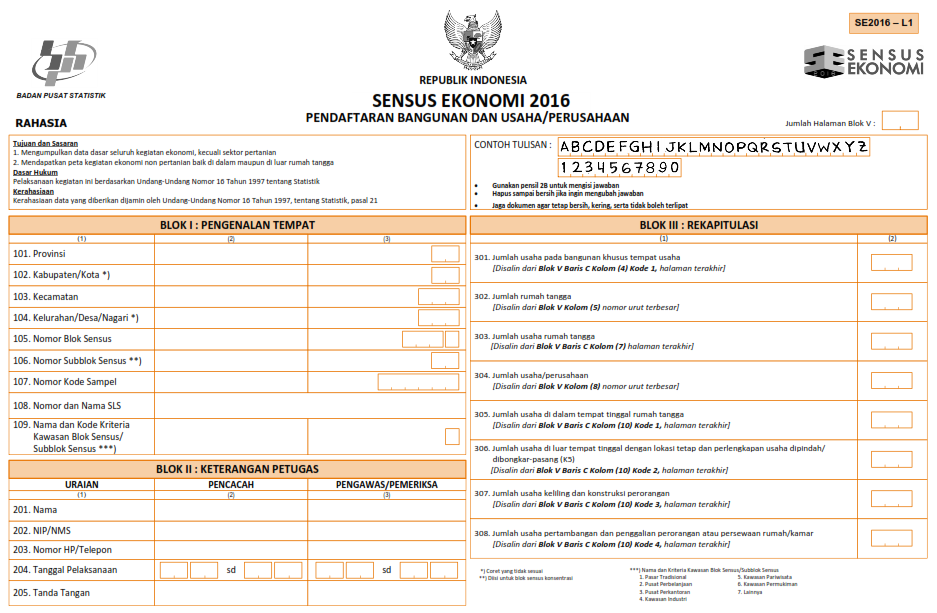 Detail Contoh Sensus Penduduk Nomer 10