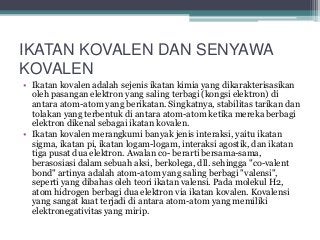 Detail Contoh Senyawa Ikatan Kovalen Nomer 34