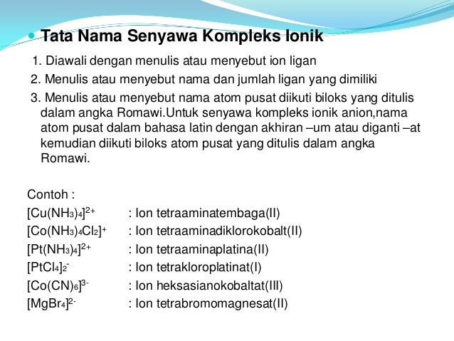 Detail Contoh Senyawa Kompleks Nomer 12