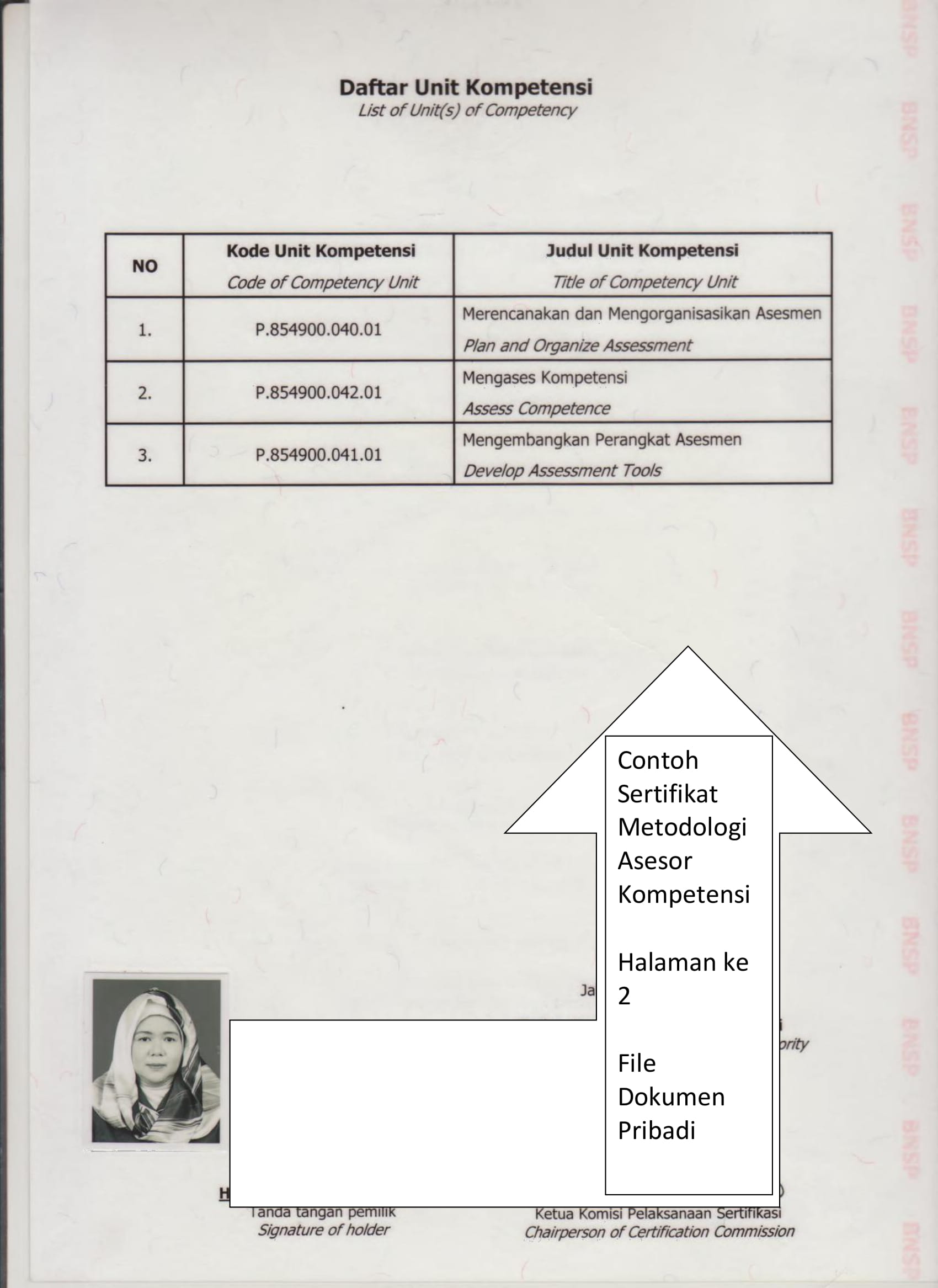 Detail Contoh Sertifikat Bnsp Nomer 13