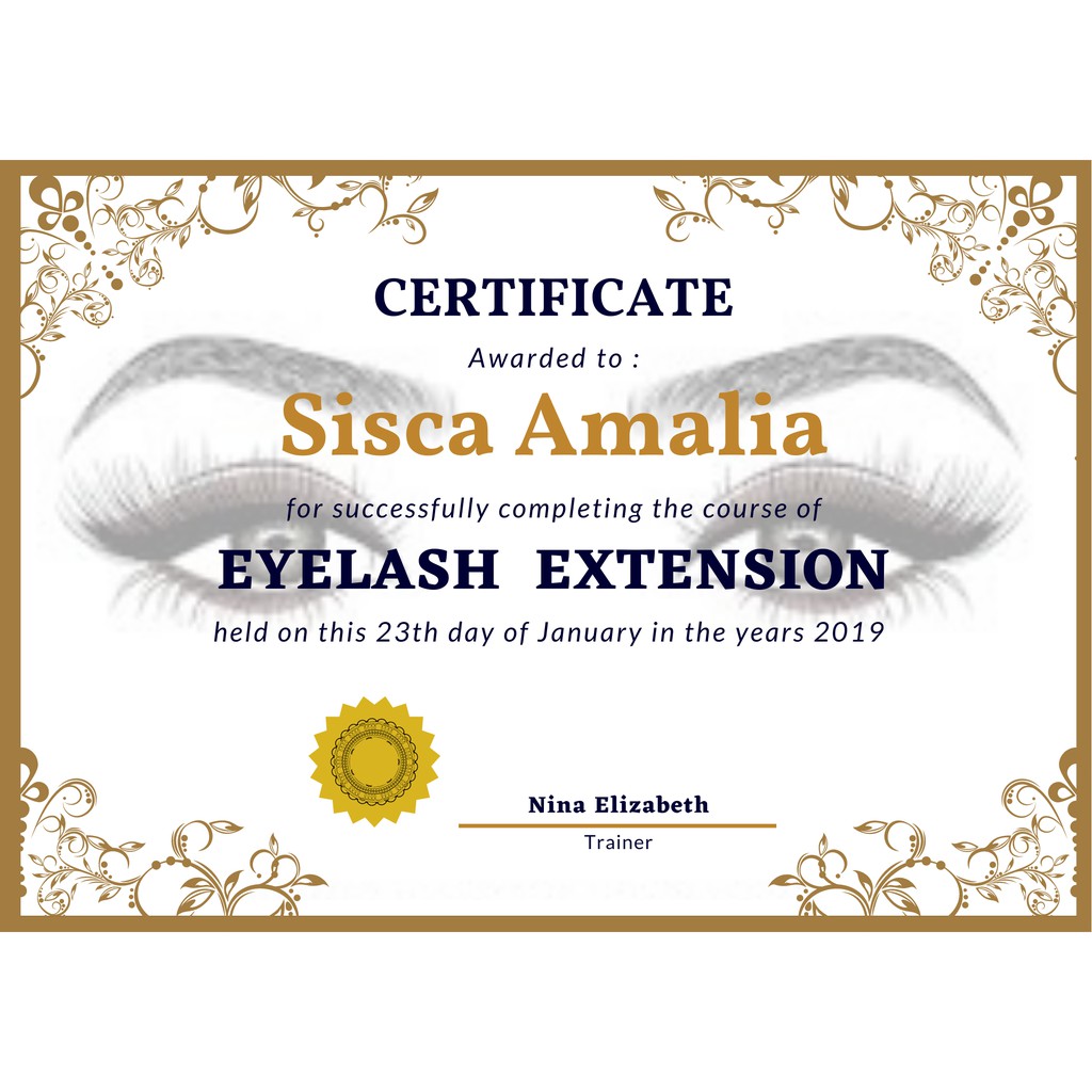 Detail Contoh Sertifikat Eyelash Extension Nomer 10