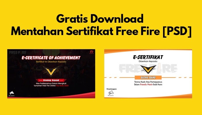 Contoh Sertifikat Free Fire - KibrisPDR