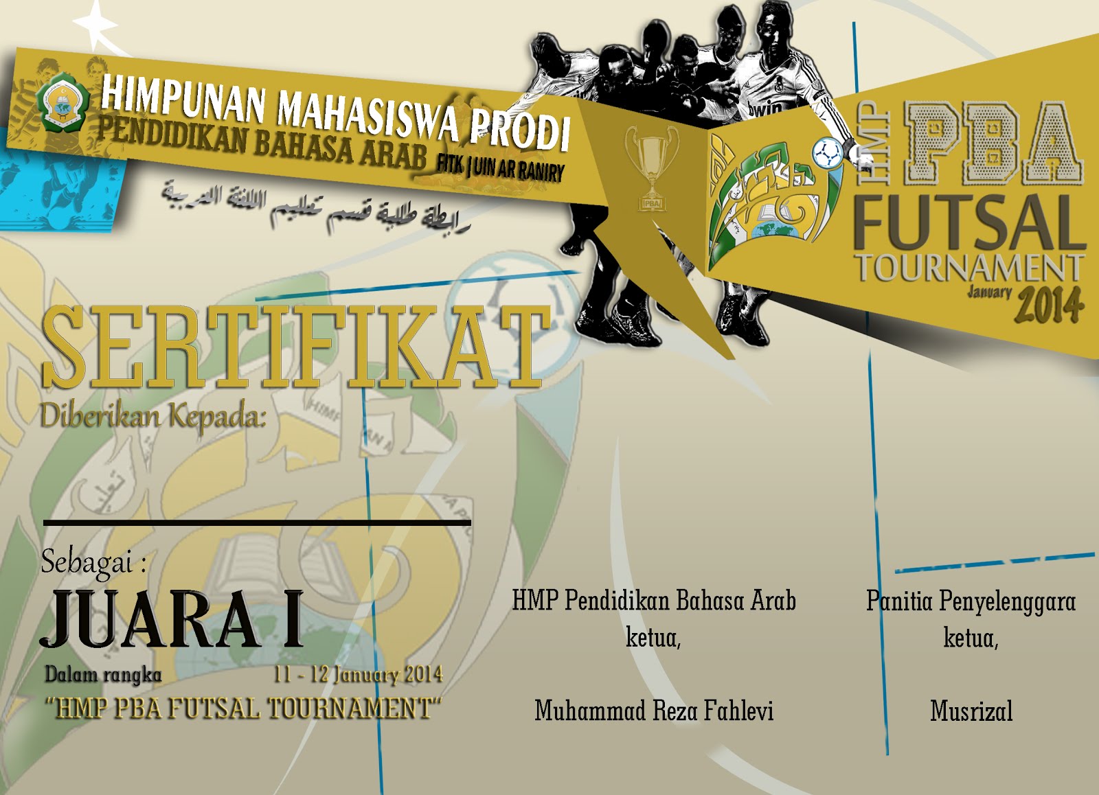 Detail Contoh Sertifikat Futsal Nomer 17