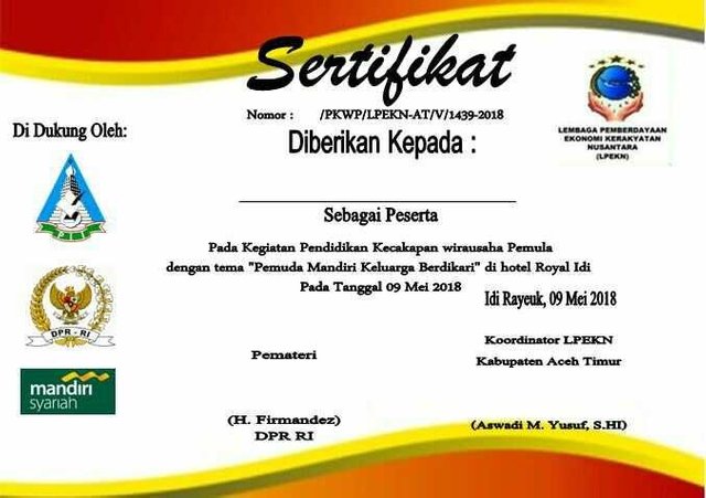 Detail Contoh Sertifikat Kegiatan Nomer 24