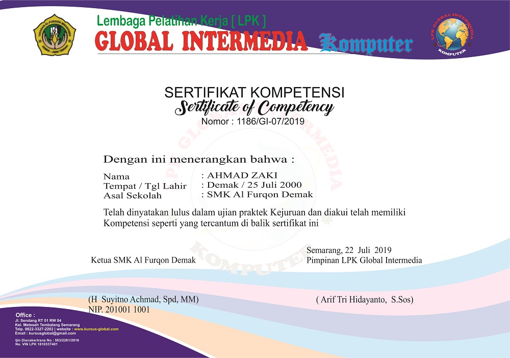 Detail Contoh Sertifikat Komputer Nomer 13