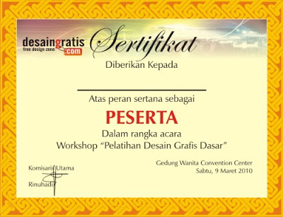 Contoh Sertifikat Pelatihan - KibrisPDR