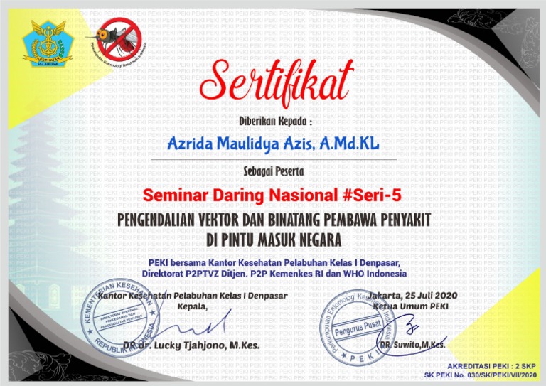 Detail Contoh Sertifikat Seminar Nasional Nomer 11