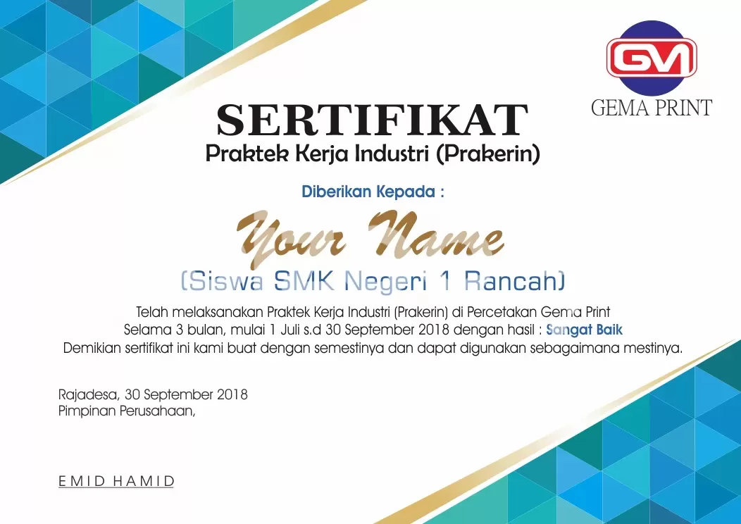 Detail Contoh Sertifikat Simple Nomer 53