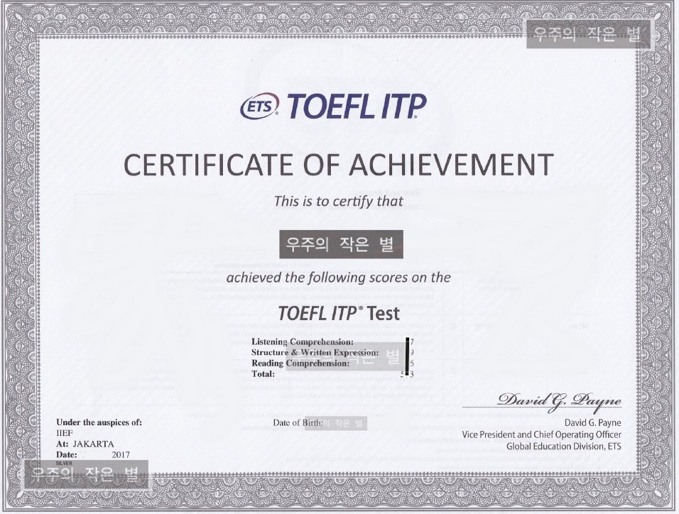Contoh sertifikat toefl 42 koleksi gambar