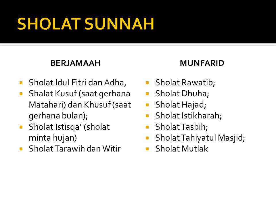 Contoh Shalat Sunnah Berjamaah - KibrisPDR