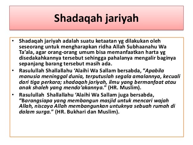 Detail Contoh Shodaqoh Jariyah Nomer 26