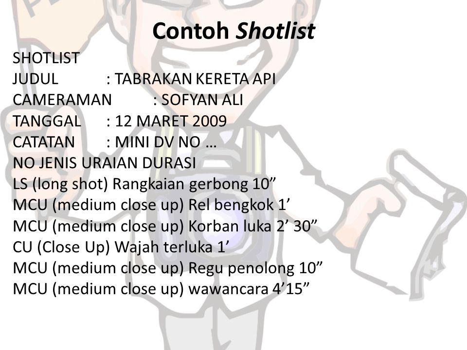 Detail Contoh Shot List Nomer 37