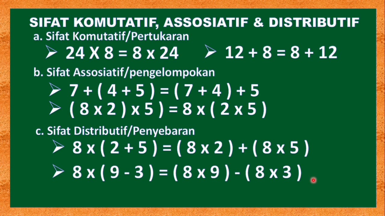 Detail Contoh Sifat Asosiatif Nomer 4