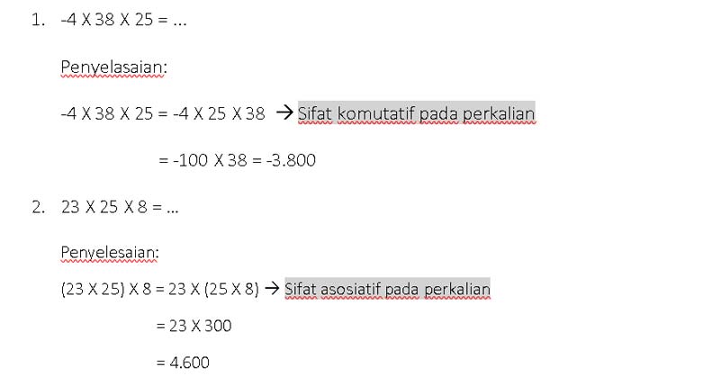 Detail Contoh Sifat Asosiatif Nomer 47