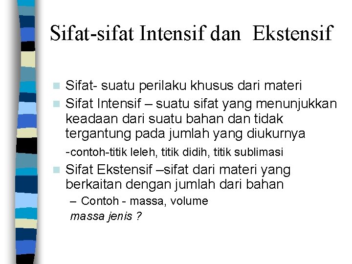 Detail Contoh Sifat Intensif Nomer 51