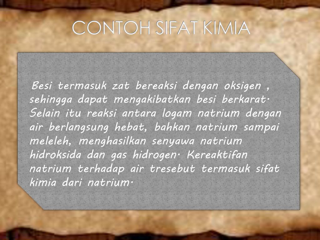 Detail Contoh Sifat Kimia Nomer 47