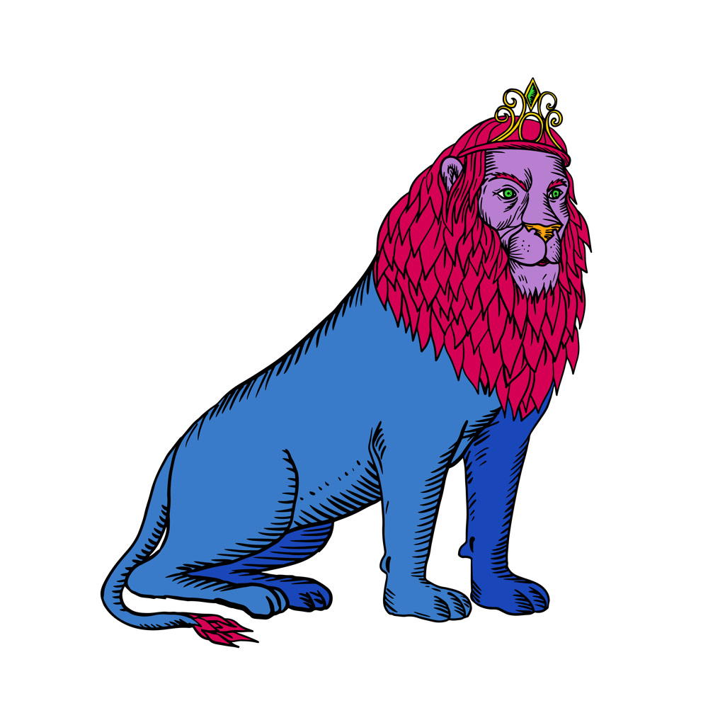 Detail Lion With Crown Nomer 20