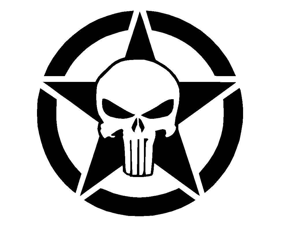 Detail Punisher Logo Aufkleber Nomer 16