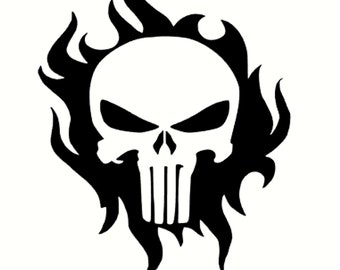 Detail Punisher Logo Aufkleber Nomer 3