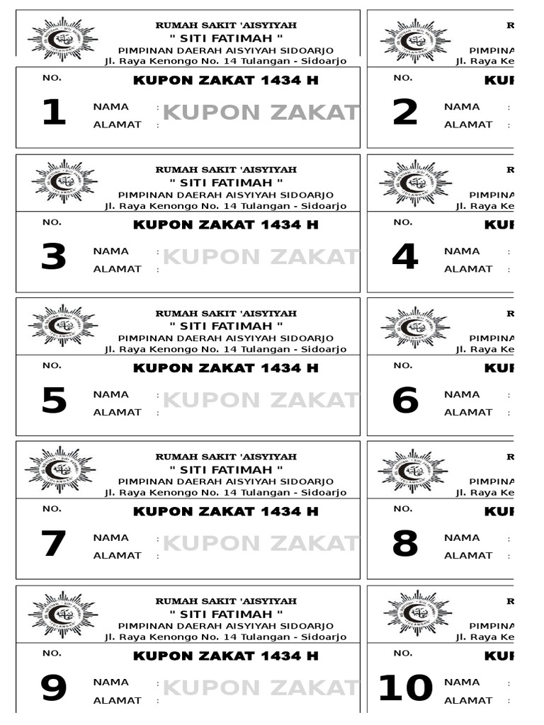 Detail Gambar Kupon Zakat Fitrah Nomer 10