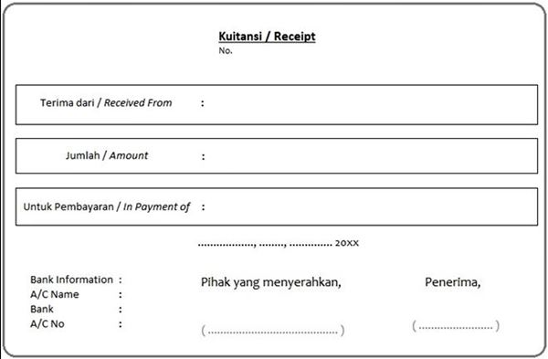 Detail Gambar Kwitansi Kosong Nomer 40