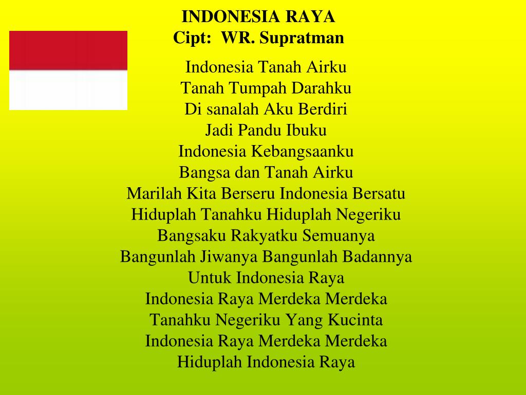 Detail Gambar Lagu Indonesia Raya Nomer 16