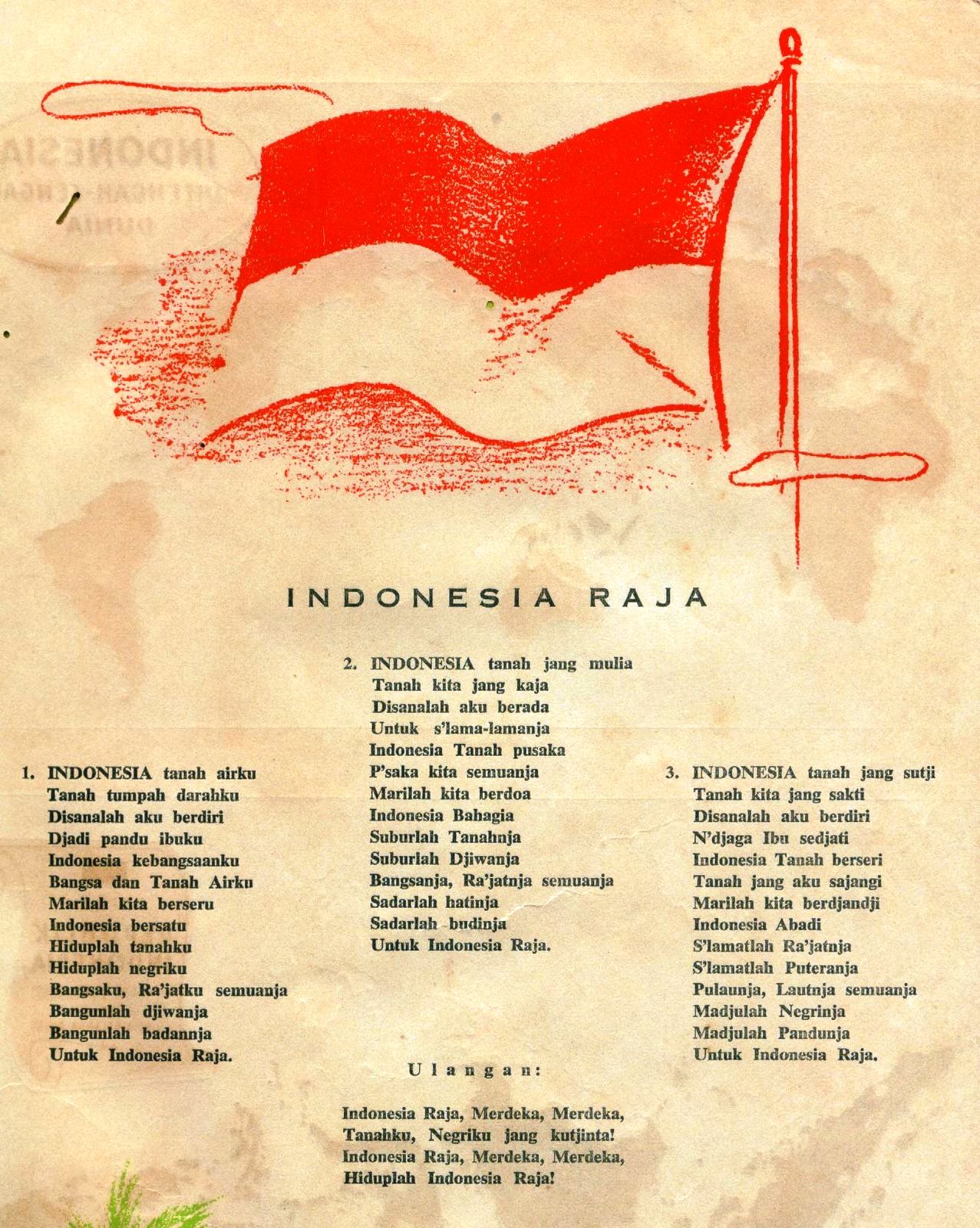 Detail Gambar Lagu Indonesia Raya 3 Stanza Nomer 14