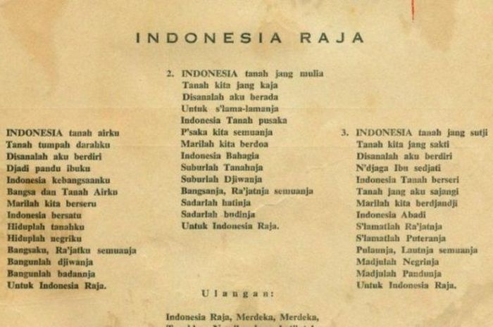 Detail Gambar Lagu Indonesia Raya 3 Stanza Nomer 5