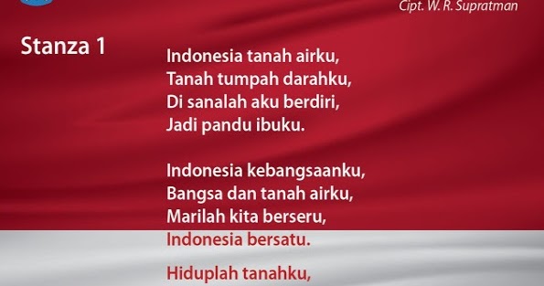 Detail Gambar Lagu Indonesia Raya 3 Stanza Nomer 42