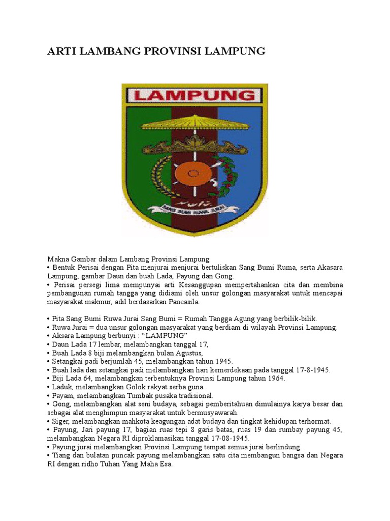 Detail Gambar Lambang Daerah Lampung Nomer 9