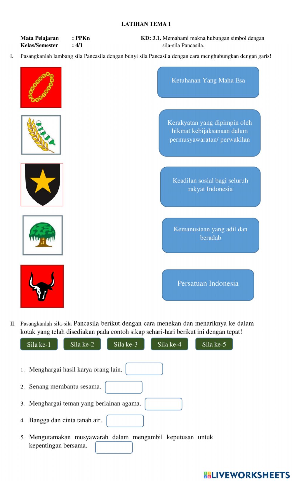 Detail Gambar Lambang Pancasila Ke 4 Nomer 56