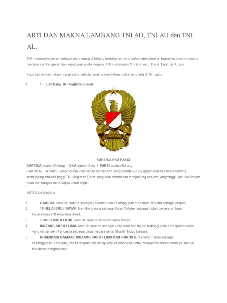 Detail Gambar Lambang Tni Angkatan Darat Nomer 22