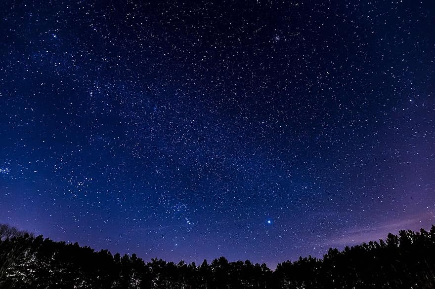 Detail Gambar Langit Malam Penuh Bintang Dan Bulan Nomer 22