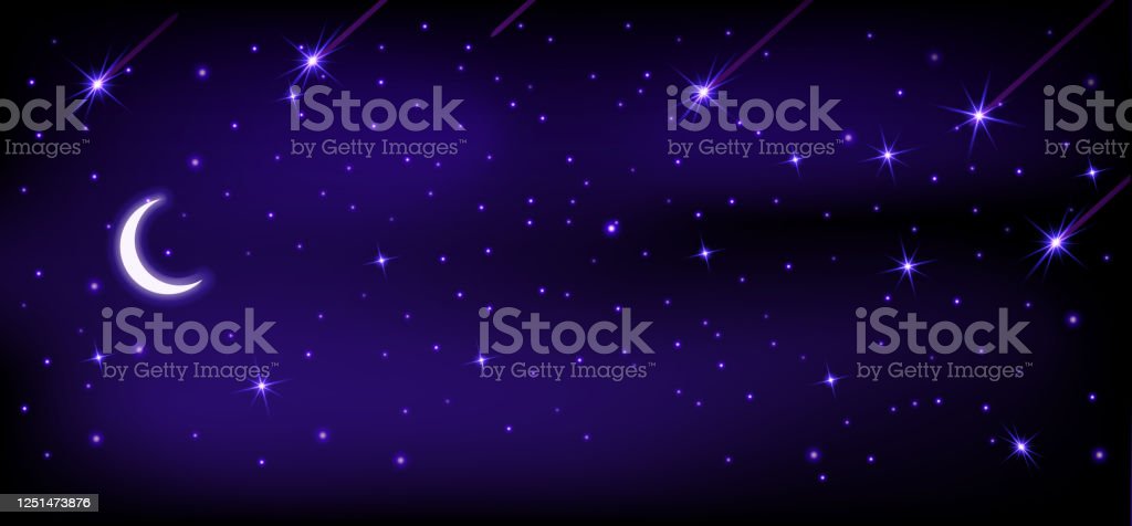 Detail Gambar Langit Malam Penuh Bintang Dan Bulan Nomer 42
