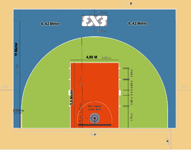 Detail Gambar Lapangan Bola Basket Dan Ukurannya Nomer 51