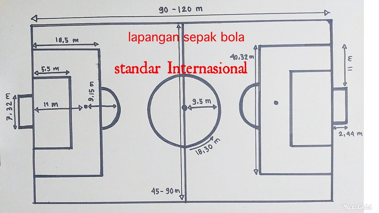 Detail Gambar Lapangan Sepak Bola Dan Ukurannya Nomer 47
