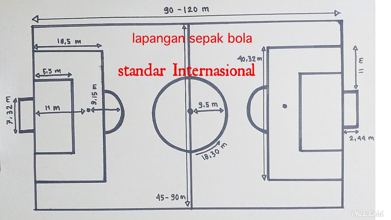 Detail Gambar Lapangan Sepak Bola Dengan Ukurannya Nomer 44